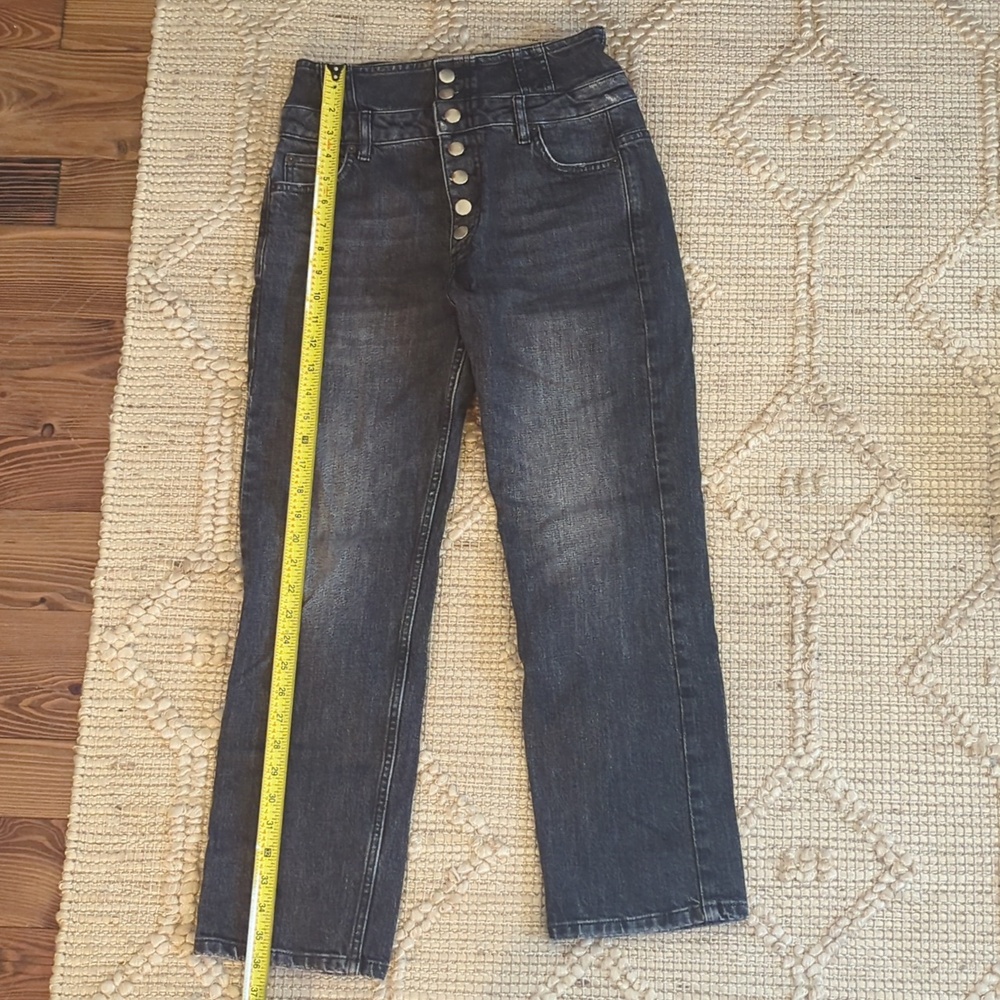 Marissa Webb Black Jean | Size 26 | High Rise - Exposed Button Fly - Picture 5 of 6